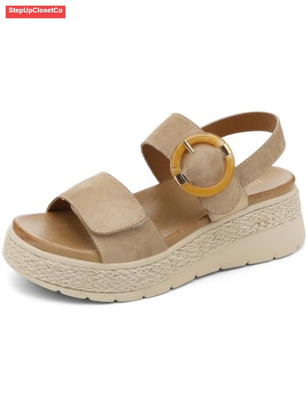 Women's Espadrille Wedge Sandals Arch Support Comfort Slip-Resistant 2.08